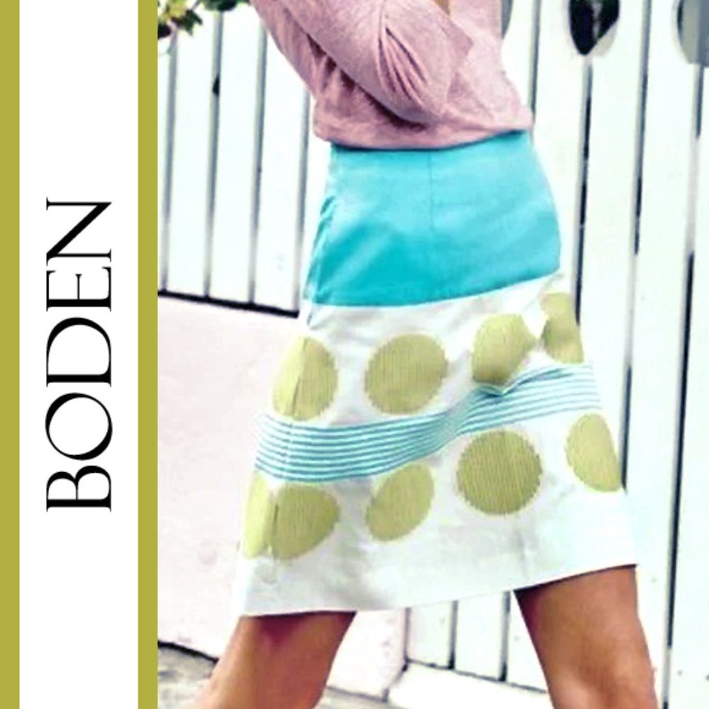 Boden | 'Lara' Embroidered A-Line Skirt